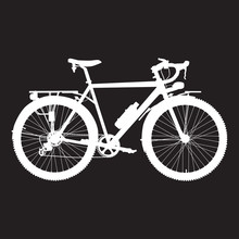 Vector Illustration Of Touring Bike In Flat Style