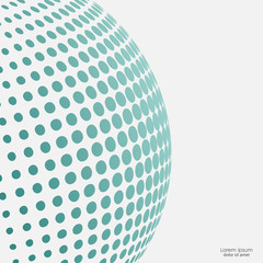Poster - Vector halftone spheres