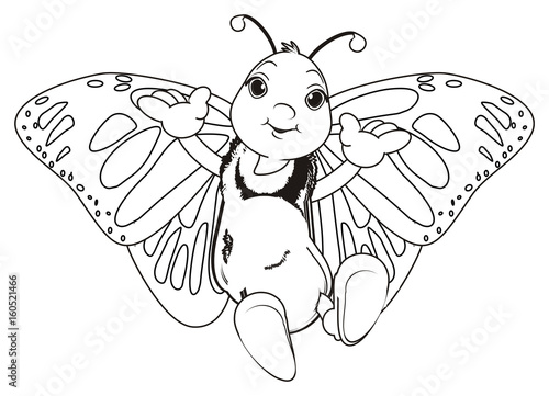 Butterfly Monarch Wings Flying Insect Nature Cartoon