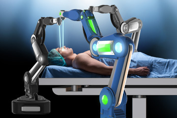 Surgery performed by robotic arm