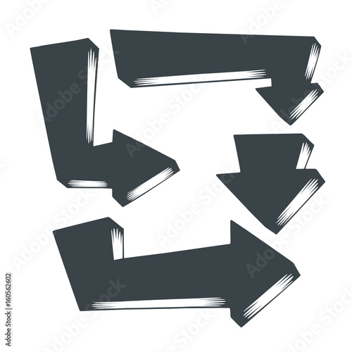 Arrow element design. Vector illustration.