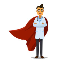 Super Doctor And Medical Concept Design,clean Vector