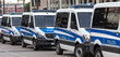 german police cars in a row