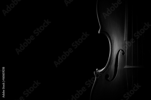 Plakat Instrumenty muzyczne orkiestry skrzypce zbliżenie