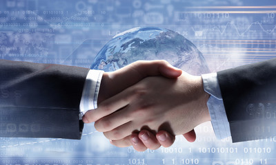 Poster - Business handshake as symbol for partnership