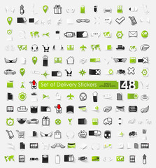 Poster - Set of delivery stickers