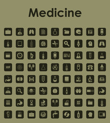 Wall Mural - Set of medicine simple icons