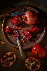 Wall Mural - Red juicy pomegranate