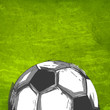 soccer ball on the field easy all editable