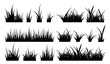 © ONYXprj - Monochrome illustration of grass. Vector silhouettes