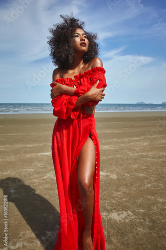 coast long red dress