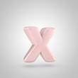 © Whitebarbie - Millennium Pink color letter X lowercase isolated on white background