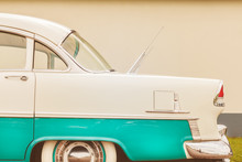 Side View Of A Fifties Two Toned American Car