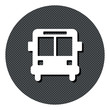 Bus - Gepunkteter Button mit Symbol und Schatten