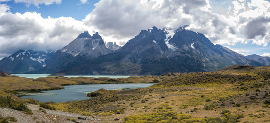 Canvas Print - Panoramic view of Torres del Paine National Park - Patagonia, Chile