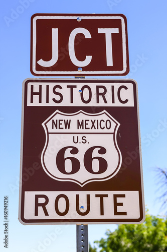 Fotografie, Obraz Historic Route US 66 signpost in Tucumcari New Mexico, USA