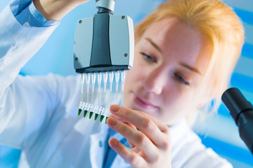 Poster - using a multi channel pipette for pcr  processing in microbiological laboratory