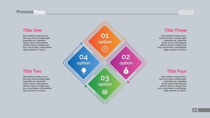 Four Options Diagram Slide Template