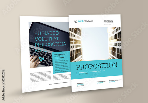 Modele Page De Garde Proposition Commerciale Immobilier Modèle de proposition commerciale - Acheter ce template libre de droit