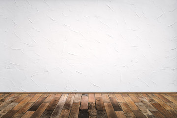 Wall Mural - room interior with white wall