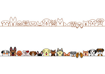 cute dogs border set