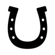 Lucky horseshoe / horse shoe to protect hoof flat vector icon for animal apps and websites