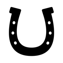 Lucky Horseshoe / Horse Shoe To Protect Hoof Flat Vector Icon For Animal Apps And Websites