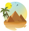 desert with pyramid