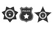 © smile3377 - Set Police badge with stars in flat style