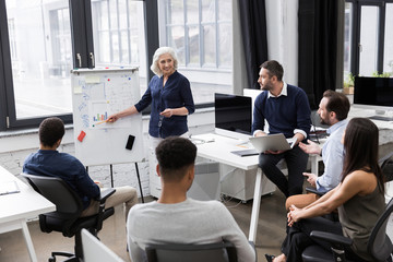 Wall Mural - Business woman making a presentation at office