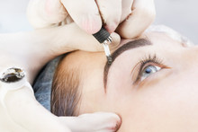 Microblading Eyebrows Workflow In A Beauty Salon 