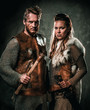 © Nejron Photo - Vikings couple posing in studio.