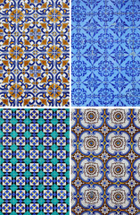 Naklejka na meble Four ceramic tiles patterns