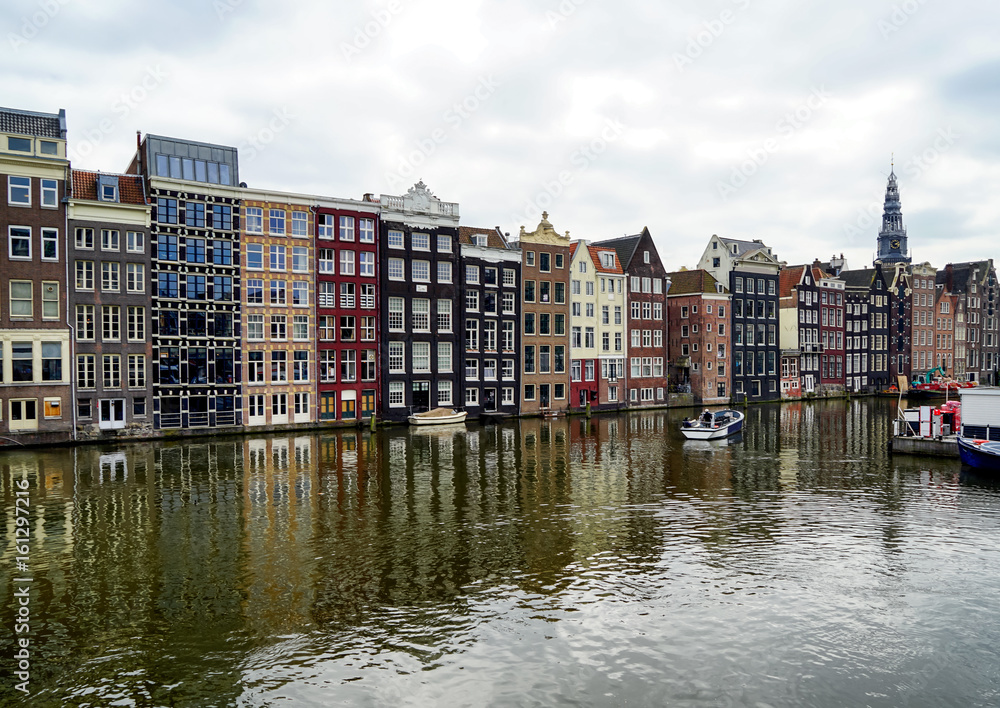 Beautiful cityscape with river and buildings