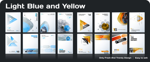 Wall Mural - Set of Abstract business design, annual report, vector template brochure.
