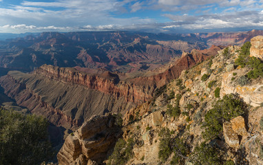 Incredible view from the South Rim of Grand Canyon, Arizona, US