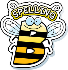 Sticker - Cartoon Spelling Bee Text