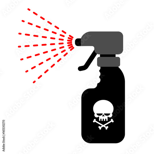 Fotografía Sprayer with poison. Dangerous Poisonous liquid from insects.