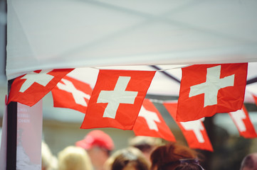 Small swiss flags