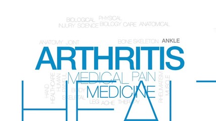 Poster - Arthritis animated word cloud, text design animation.  Kinetic typography.