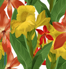 Wall Mural - floral seamless pattern