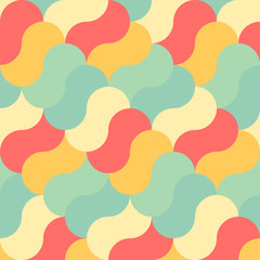 Wall Mural - abstract pastel color tone curve geometric patterns background