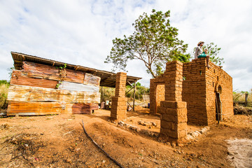 Wall Mural - Earthen house  building