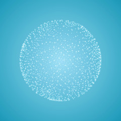 Wall Mural - The Sphere Consisting of Points. Global Digital Connections. Abstract Globe Grid. Wireframe Sphere Illustration. Abstract 3D Grid Design. A Glowing Grid. 3D Technology Style. Networks - Globe Design.