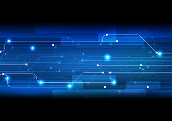 Wall Mural - vector background abstract technology communication data science