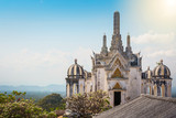 Temple on topof mountain,Architectural details of Phra Nakhon Khiri Historical Park (Khao Wang), Phetchaburi (Thailand)