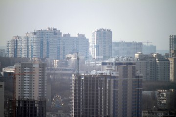  Work in progress at construction site in Kiev, Ukraine