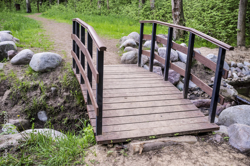 Trail Leads To A Small Wooden Bridge Over The Creek S Is Trail Leads To A Small Wooden Bridge Over The Creek S Is