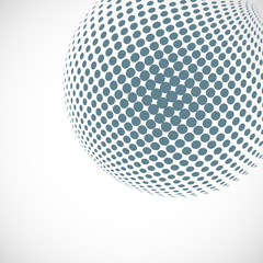Poster - Vector abstract dotted halftone planet