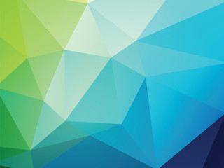 Wall Mural - geometric blue green texture background